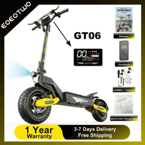 1200W Off Road Electric Scooter for Adults 48V Long Range E-Scooter 30MPH Fast Speed 11" Tubeless Tire Foldable Kick Scooter