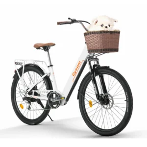 Women's Ebike Electric Bicycle 26" 250W Motor City Ebike Pedelec with Bicycle Basket Cup Holder Sports Entertainment Cycling