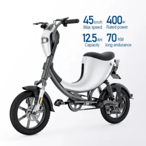 48V12.6AH battery shock-absorbing electric bicycle 400W brushless motor electric bicycle 14-inch wide tire city commute E-Bike