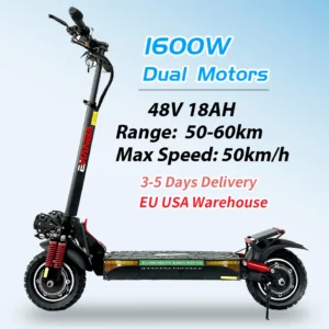 EMANBA X4 EU USA In Stock 2*800W Powerful Dual Motors Electric Kick Scooter 10Inch Off Road Tire E Scooter 50-60km