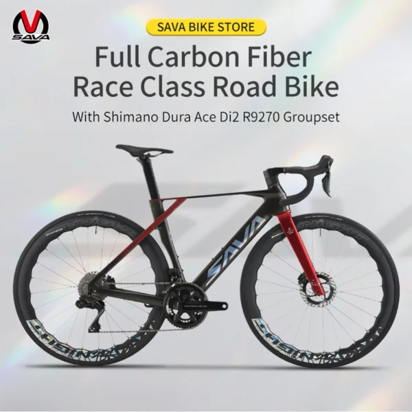 SAVA R9 Competition Grade Full Carbon Fiber Road Bike Race Bike with SHIMAN0 DURA-ACE DI2 9270 Kit Electronic Shift Road Bike