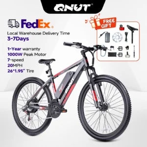 QNUT Victor3.0 Mountain electric Bicycle 1000W 36V 10.4AH 26" Tire All-Terrain E-Bike Urban off-road Commuter Adult E-bike
